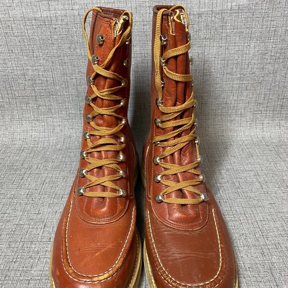 Vintage 60\'s Men\'s Size 9 C Montgomery Ward Power House Brown Combat Boots main image 13